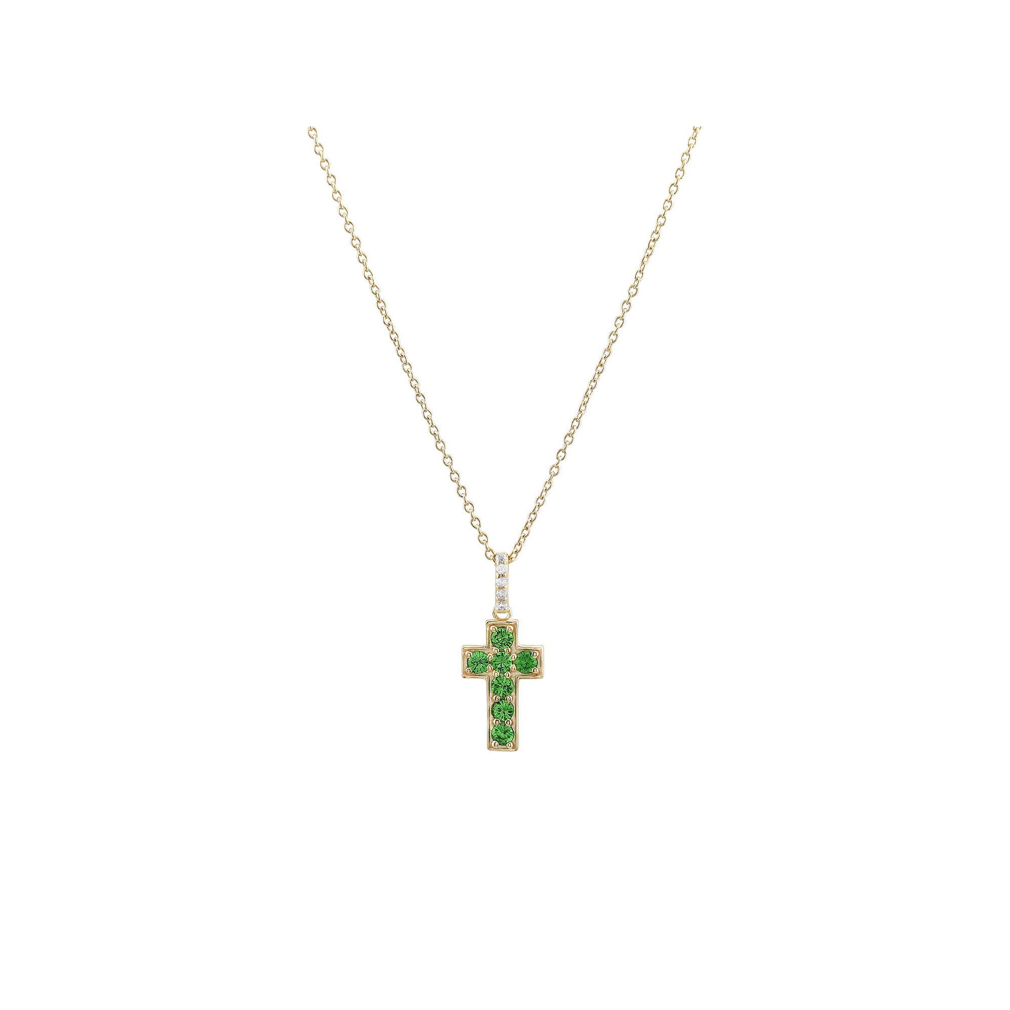 Gemistry Sterling Silver Gemstone Cross Pendant Necklace, Womens, Size: 1