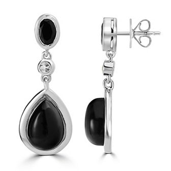 Gemistry Sterling Silver Gemstone Drop Earrings