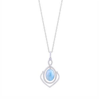 Gemistry Sterling Silver Larimar Pendant Necklace