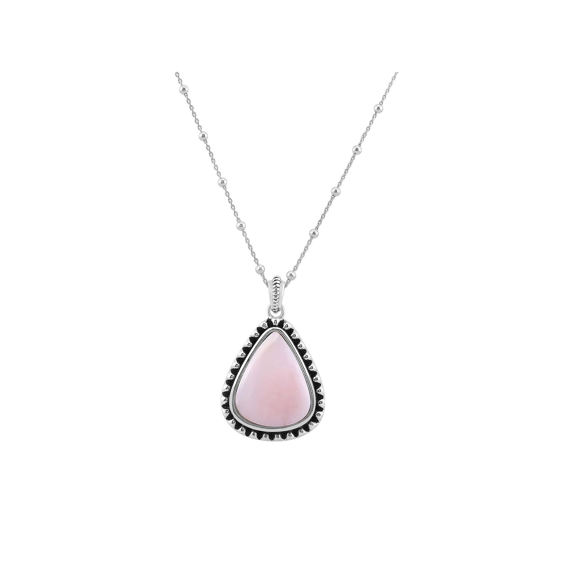 Gemistry Sterling Silver Pink Opal Pendant Necklace, Womens, Size: 18, 