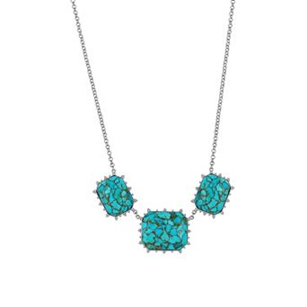 Gemistry Sterling Silver Turquoise Cabochon Necklace