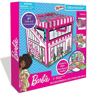 Tara Toy: ZipBin Barbie Dreamhouse Toy Box