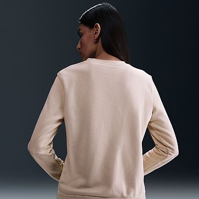 Women's Nike Leopard Fleece Crewneck Sweatshirt