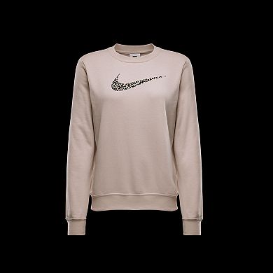 Women's Nike Leopard Fleece Crewneck Sweatshirt