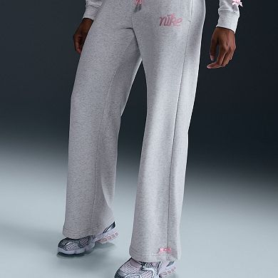 Women's Nike Club Fleece Wide Leg Sweatpants with Bow