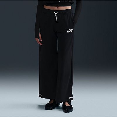 Women's Nike Club Fleece Wide Leg Sweatpants with Bow