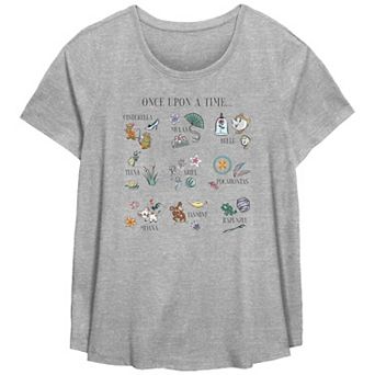 Disney Princess Plus Size Once Upon A Time Icons Flowy Graphic Tee