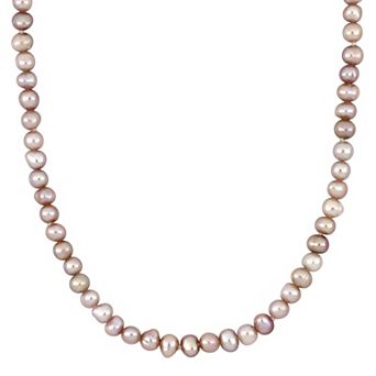 Stella Grace 14k Gold Pink Freshwater Cultured Pearl Strand Necklace