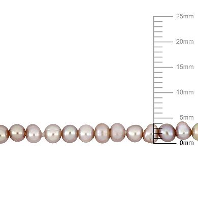 Stella Grace 14k Gold Pink Freshwater Cultured Pearl Strand Necklace