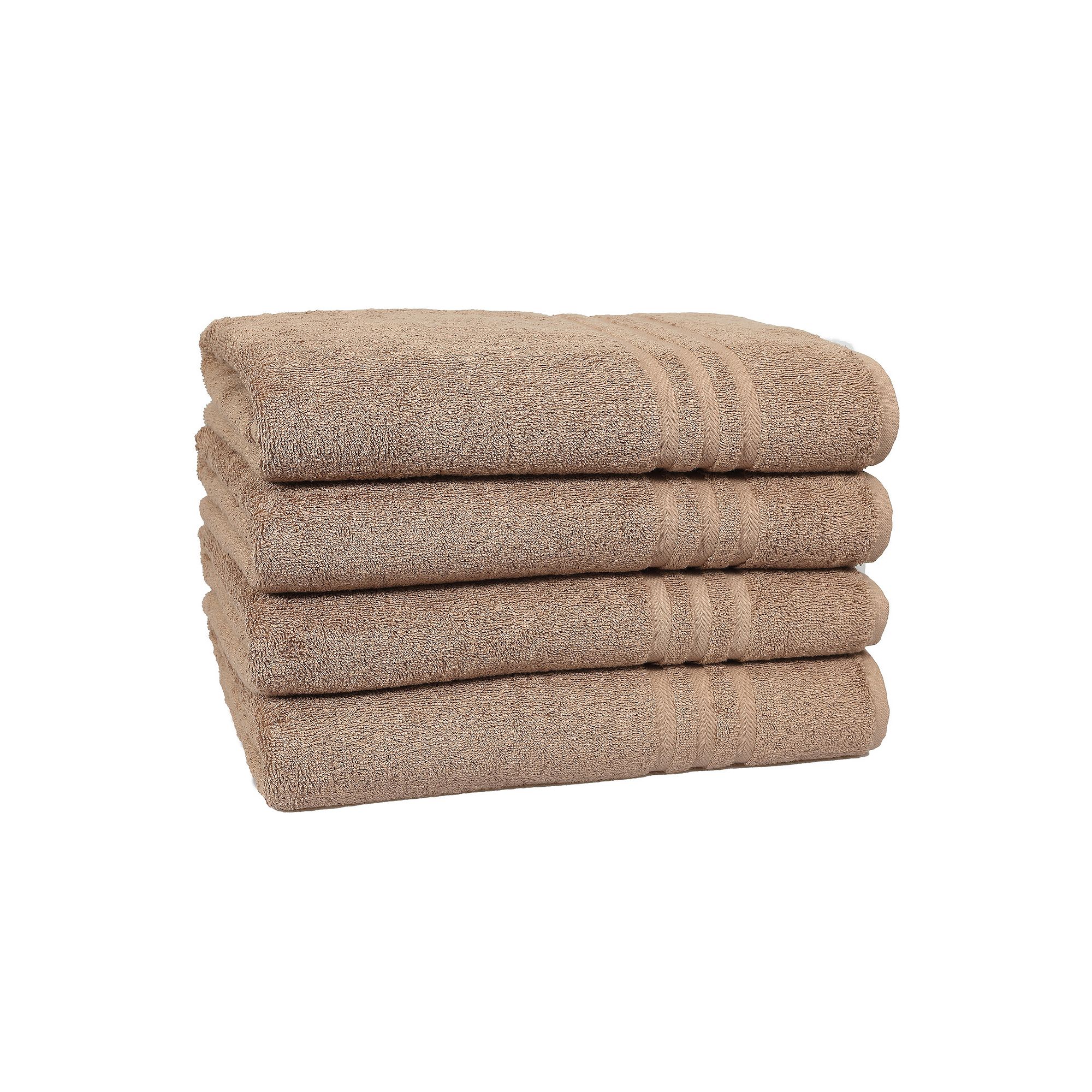 Linum Home Textiles 4-pc. Turkish Cotton Bath Towel Set, Latte