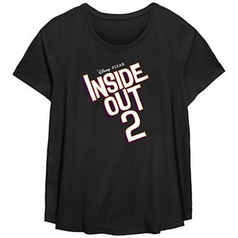 Disney / Pixar Inside Out 2 Plus Size Title Logo Graphic Tee