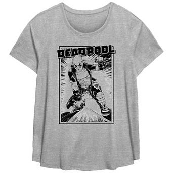 Plus Size Marvel Deadpool Samurai Stance Graphic Tee