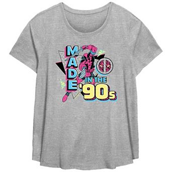 Plus Size Marvel Deadpool Made In The 90's Graphic Tee