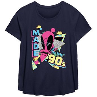 Plus Size Marvel Deadpool Made In The 90's Graphic Tee