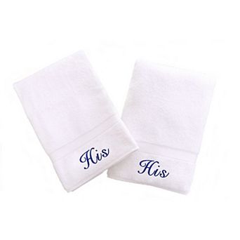 Linum Home Textiles 2-Pack "His" and "His" Denzi Hand Towels