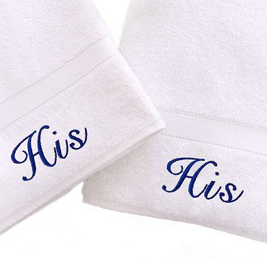 Linum Home Textiles 2-Pack "His" and "His" Denzi Hand Towels
