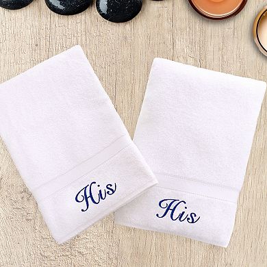 Linum Home Textiles 2-Pack "His" and "His" Denzi Hand Towels