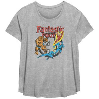 Plus Size Marvel Fantastic Four Vintage Poster Graphic Tee