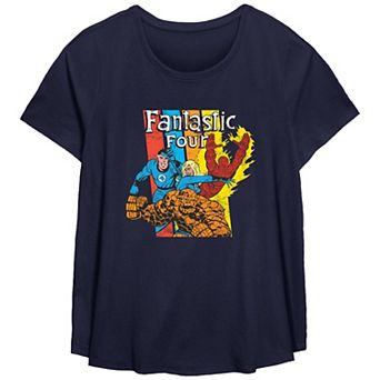 Plus Size Marvel Fantastic Four Action Team Graphic Tee