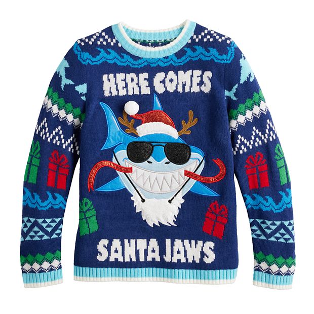Santa jaws sweater outlet