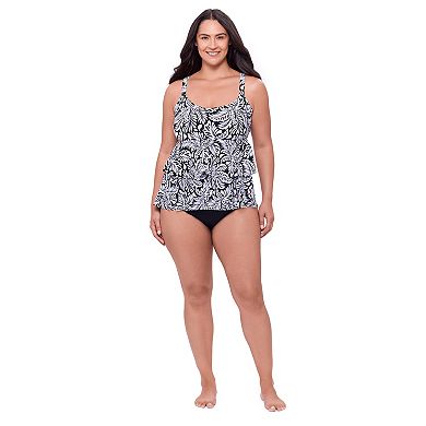 Plus Size Bal Harbour High Low Double Tier Fauxkini