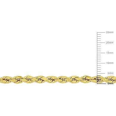 Stella Grace 10k Gold Men's Rope Chain Bracelet