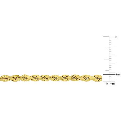 Stella Grace 10k Gold Men's Rope Chain Bracelet