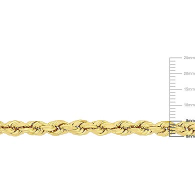 Stella Grace 10k Gold Men's Rope Chain Bracelet