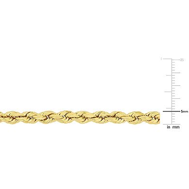 Stella Grace 10k Gold Men's Rope Chain Bracelet