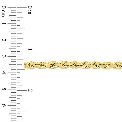 Stella Grace 10k Gold Men's Rope Chain Bracelet