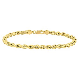Stella Grace 14k Gold Men's Rope Chain Bracelet