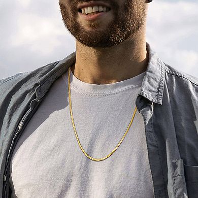 Stella Grace 10k Gold Men's Franco Link Necklace