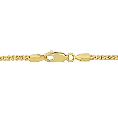 Stella Grace 10k Gold Men's Franco Link Necklace
