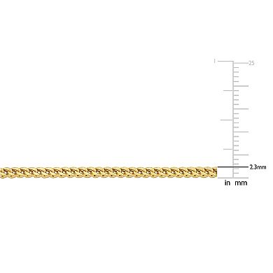 Stella Grace 10k Gold Men's Franco Link Necklace