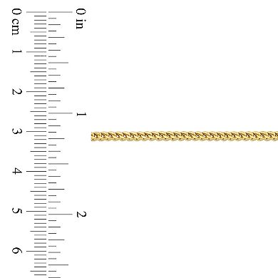 Stella Grace 10k Gold Men's Franco Link Necklace