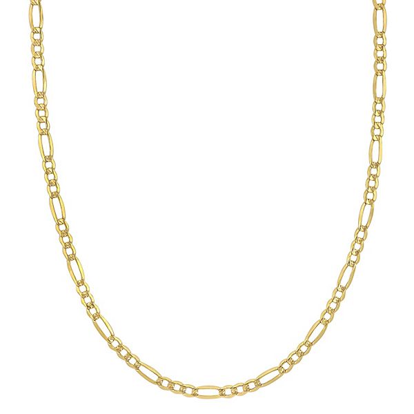 Stella Grace 10k Gold Men's Figaro Link Necklace - 10k Gold