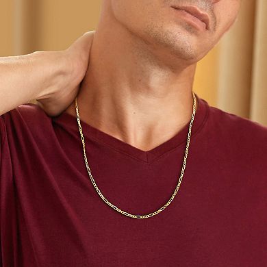 Stella Grace 10k Gold Men's Figaro Link Necklace