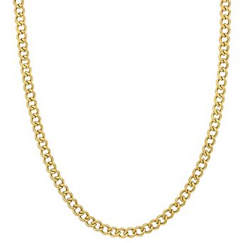 Stella Grace 14k Gold Men's Curb Chain Necklace