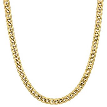 Stella Grace 10k Gold Men's Miami Cuban Link Chain Necklace