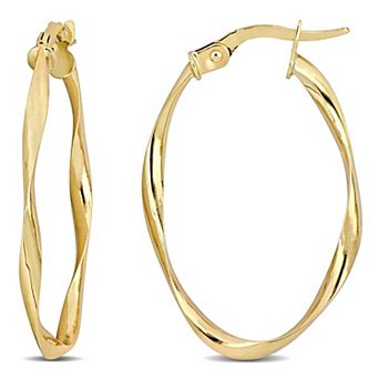 Stella Grace 10k Gold Twisted Hoop Earrings