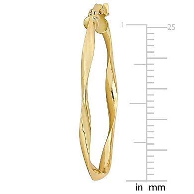 Stella Grace 10k Gold Twisted Hoop Earrings