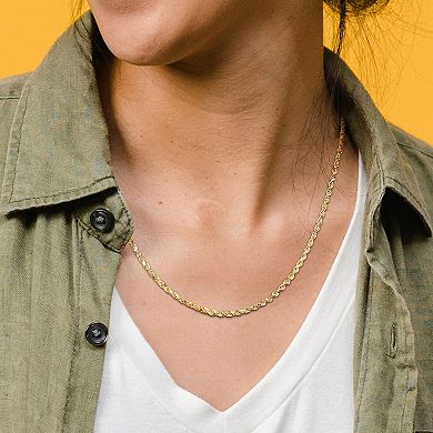 Stella Grace 14k Gold Men's Rope Chain Necklace