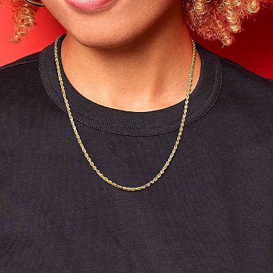 Stella Grace 14k Gold Men's Rope Chain Necklace