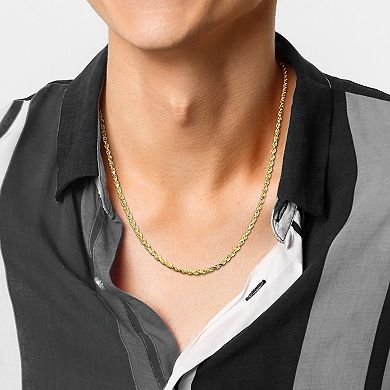 Stella Grace 14k Gold Men's Rope Chain Necklace