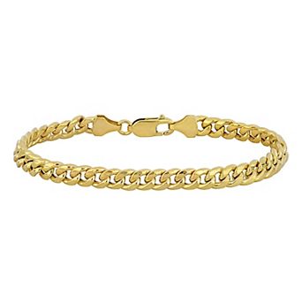 Stella Grace 10k Gold Cuban Link Chain Bracelet