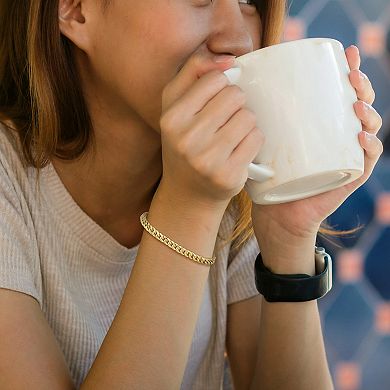 Stella Grace 10k Gold Cuban Link Chain Bracelet
