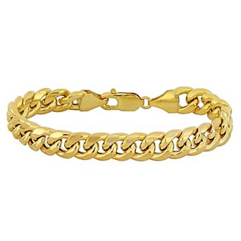 Stella Grace 10k Gold Cuban Link Chain Bracelet