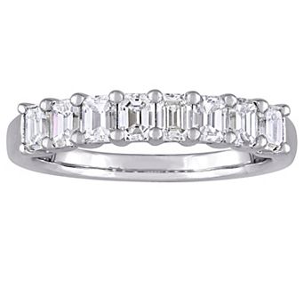 Stella Grace 14k White Gold 1 Carat T.W. Diamond Semi-Eternity Band Ring