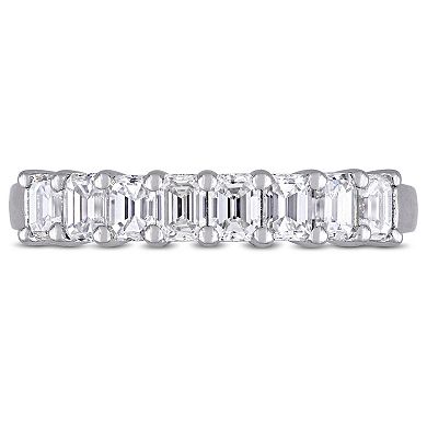 Stella Grace 14k White Gold 1 Carat T.W. Diamond Semi-Eternity Band Ring