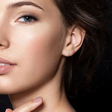 Stella Grace 14k White Gold Diamond Accent Bar Stud Earrings